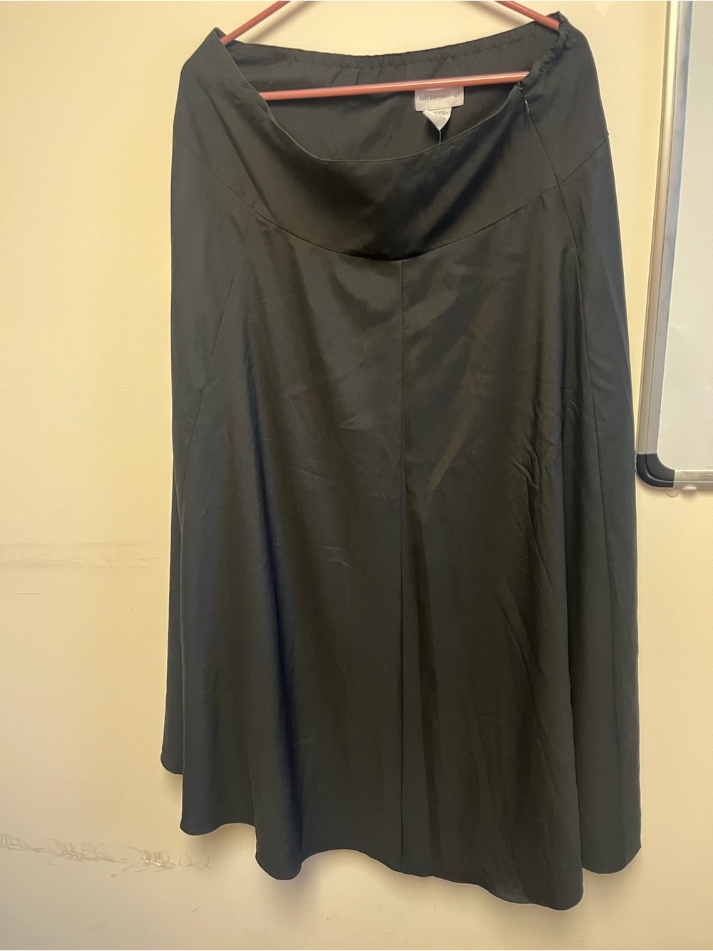 Soft Surroundings black Flared A-Line Skirt with Draped Waistband size Large NWT